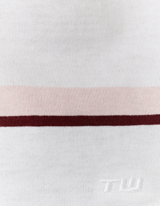 TALLY WEiJL, White Striped Basic T-shirt for Women