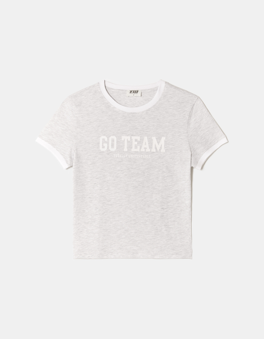 TALLY WEiJL, Grey Printed T-Shirt for Women