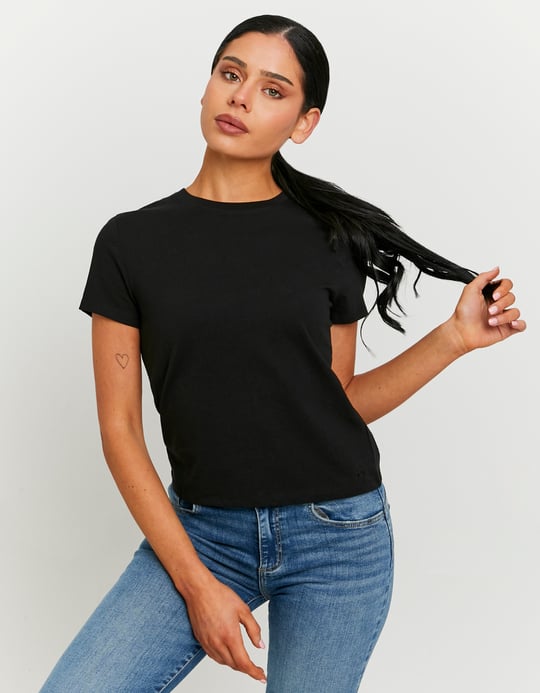 TALLY WEiJL, Black Basic T-shirt for Women