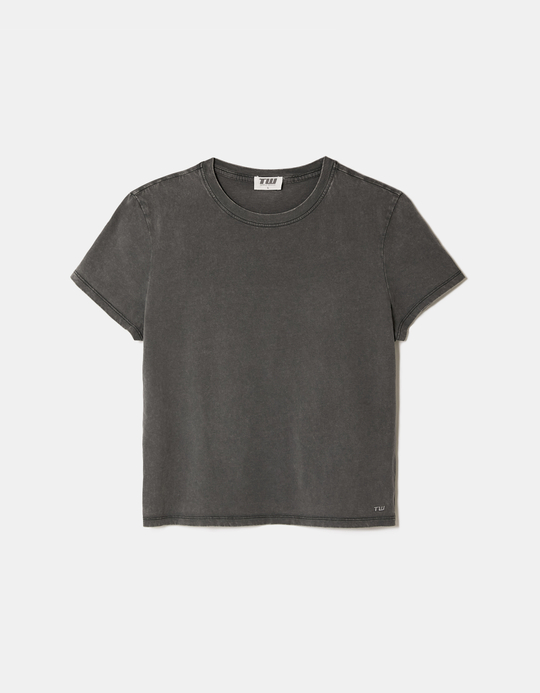 TALLY WEiJL, Grey Basic T-shirt for Women