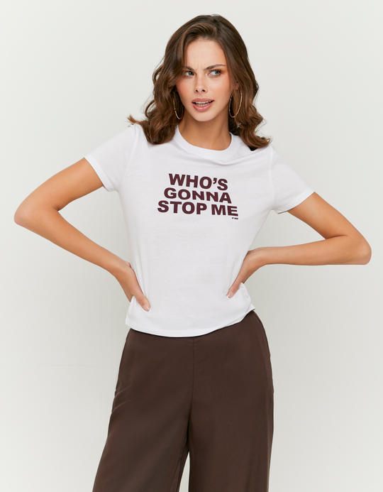 TALLY WEiJL, T-shirt en coton blanc imprimé for Women