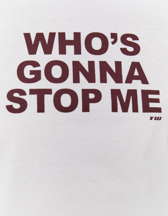 TALLY WEiJL, White Printed Cotton T-Shirt for Women