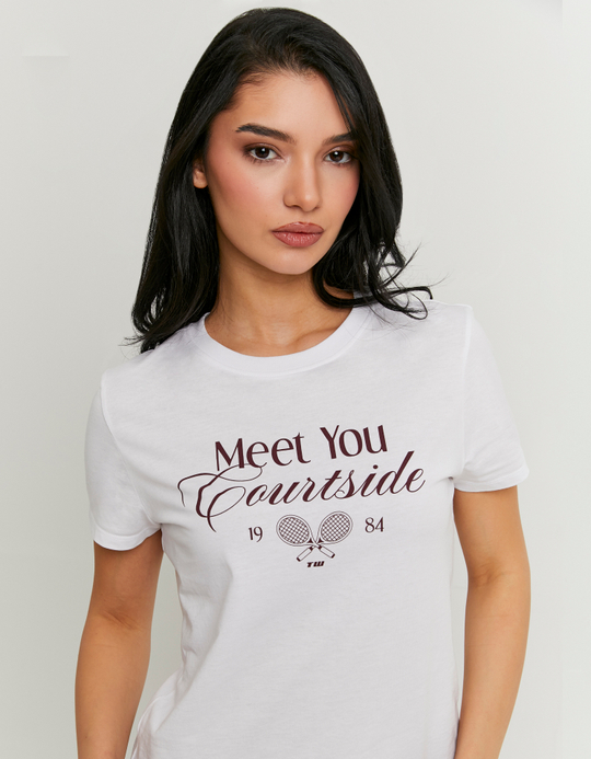 TALLY WEiJL, T-shirt bianca con stampa for Women