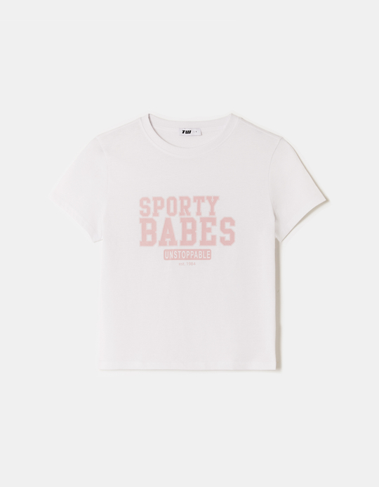 TALLY WEiJL, White Printed T-Shirt for Women