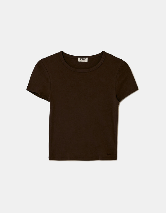 TALLY WEiJL, T-Shirt Marrone basica for Women