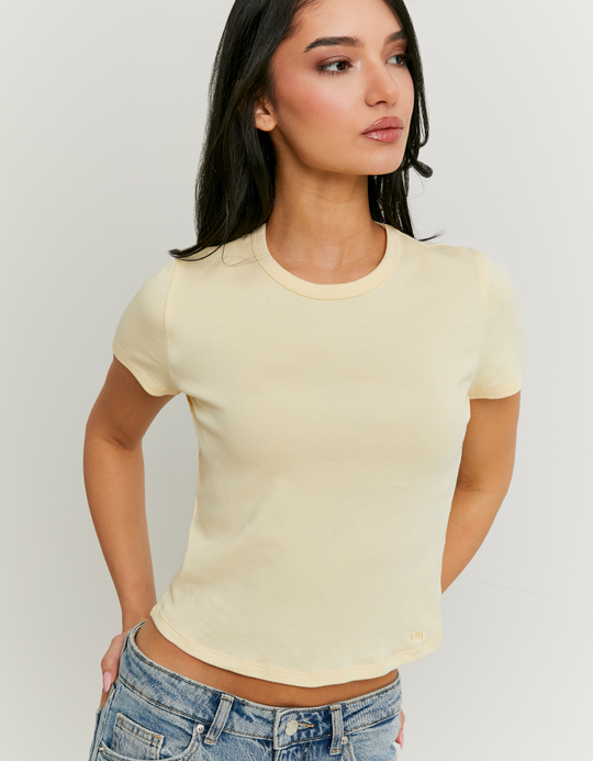 TALLY WEiJL, Yellow Basic T-shirt for Women
