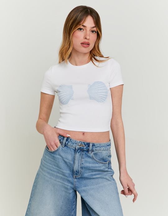 TALLY WEiJL, T-shirt Λευκό με στάμπα for Women