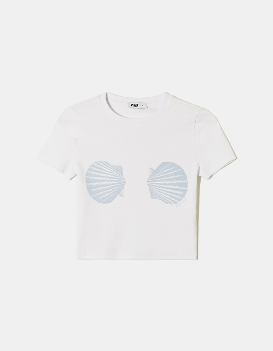 TALLY WEiJL, T-shirt Λευκό με στάμπα for Women