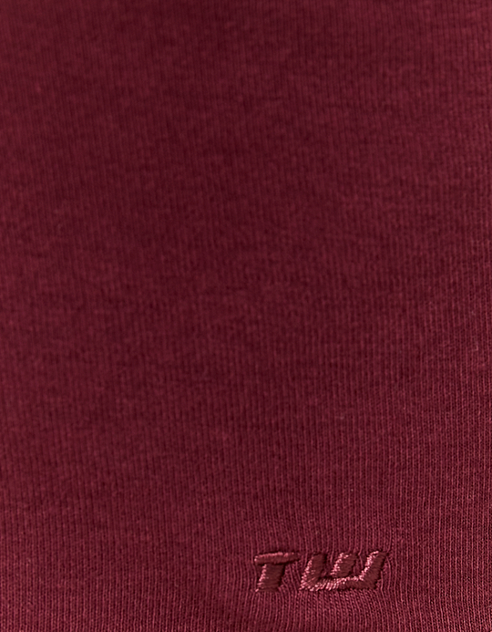 TALLY WEiJL, T-Shirt Basic Burgundy μακρύ μανίκι for Women