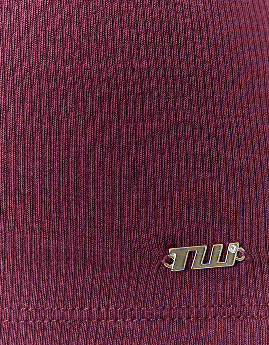 TALLY WEiJL, T-shirt con scollo a barca viola for Women