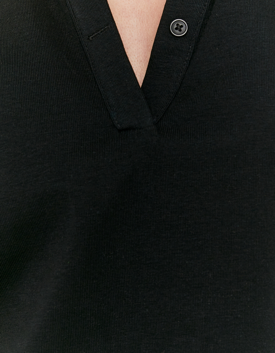 TALLY WEiJL, Schwarzes Basic-Polo-T-Shirt for Women