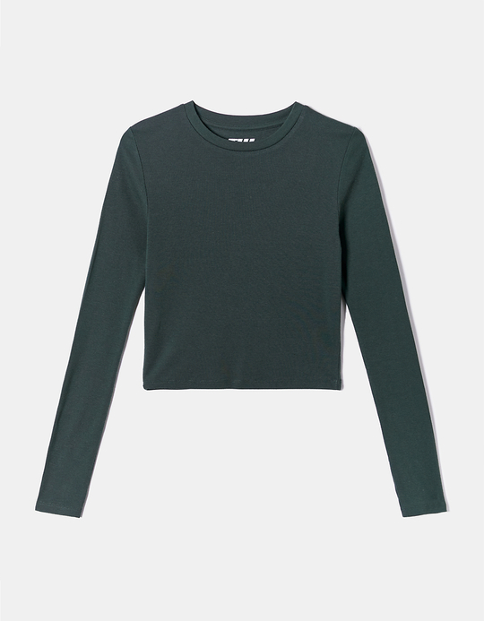 TALLY WEiJL, Green Long Sleeves T-shirt for Women
