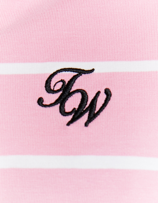 TALLY WEiJL, Gestreiftes Print T-Shirt mit Polo-Kragen for Women