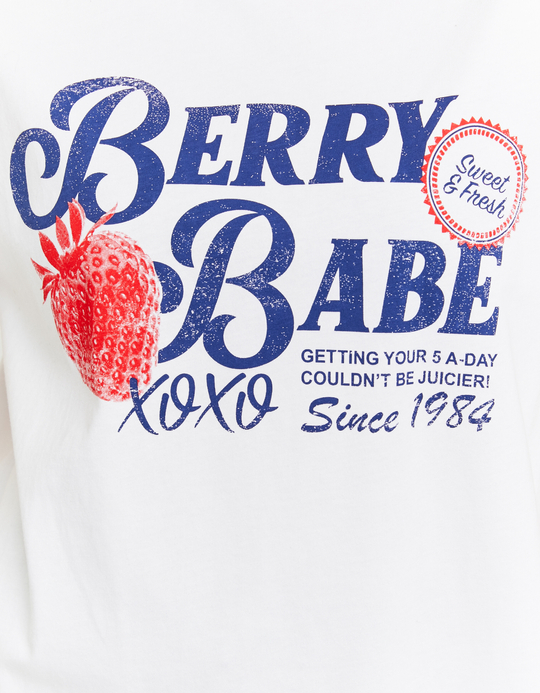 TALLY WEiJL, White Printed Oversize T-shirt for Women