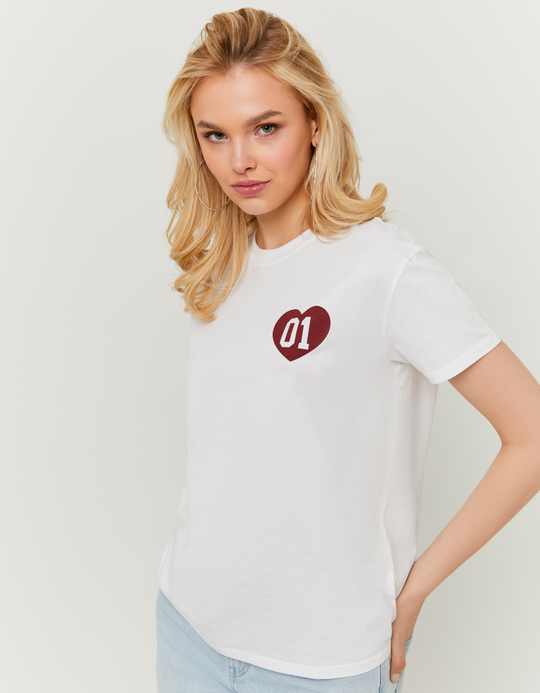 TALLY WEiJL, T-shirt bianca con stampa for Women