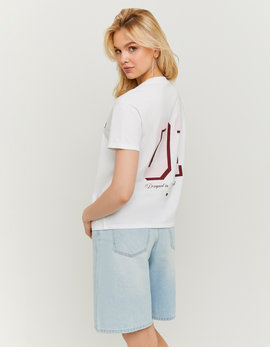 TALLY WEiJL, White Printed T-Shirt for Women