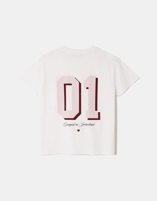 TALLY WEiJL, White Printed T-Shirt for Women