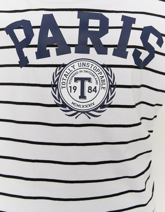 TALLY WEiJL, Weißes Gestreiftes T-Shirt for Women