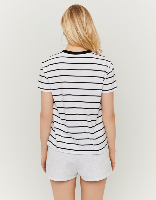 TALLY WEiJL, Weißes Gestreiftes T-Shirt for Women