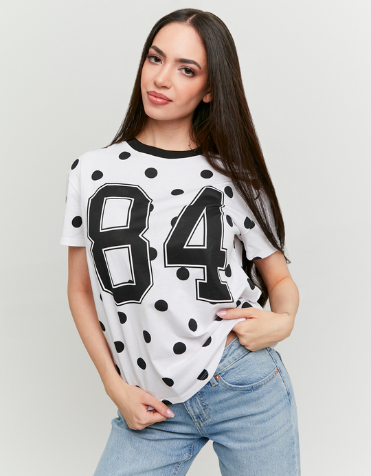 TALLY WEiJL, White Printed T-Shirt for Women