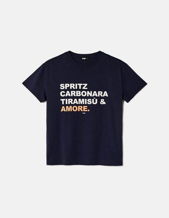 TALLY WEiJL, Blue Printed T-Shirt for Women