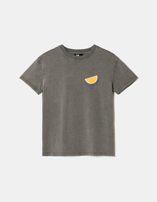 TALLY WEiJL, Grey Printed T-Shirt for Women