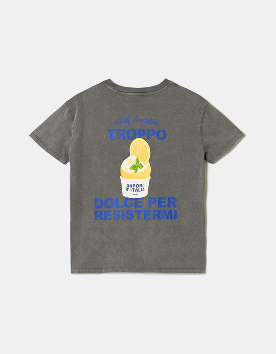 TALLY WEiJL, Grey Printed T-Shirt for Women