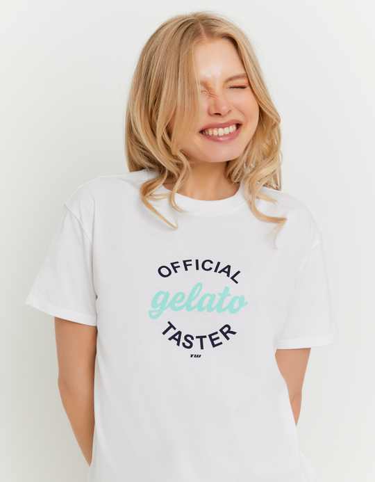 TALLY WEiJL, T-shirt bianca con stampa for Women