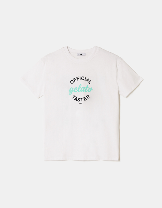 TALLY WEiJL, White Printed T-Shirt for Women