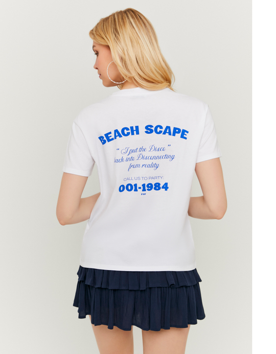 TALLY WEiJL, White Printed T-Shirt for Women