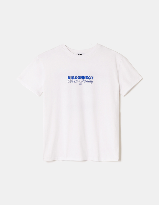 TALLY WEiJL, White Printed T-Shirt for Women