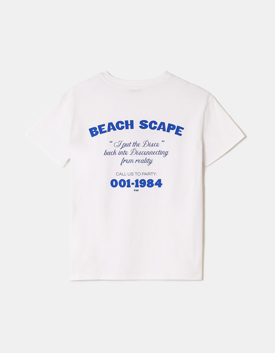 TALLY WEiJL, White Printed T-Shirt for Women