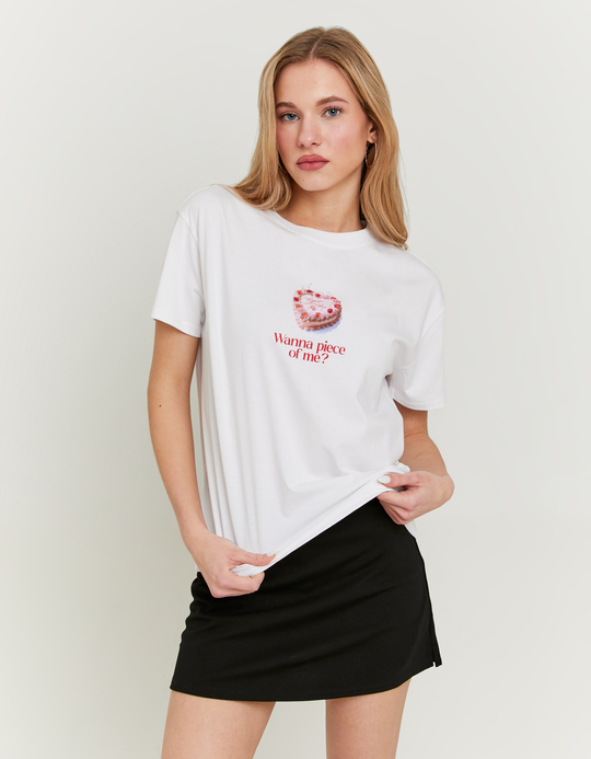 TALLY WEiJL, Maglietta Bianca con Stampa for Women