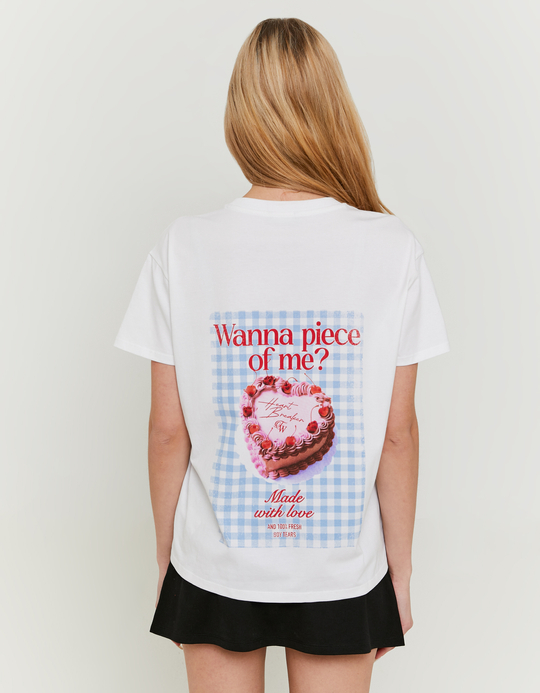 TALLY WEiJL, Weisses bedrucktes T-Shirt for Women