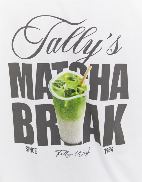 TALLY WEiJL, T-shirt Oversize Λευκό με στάμπα for Women