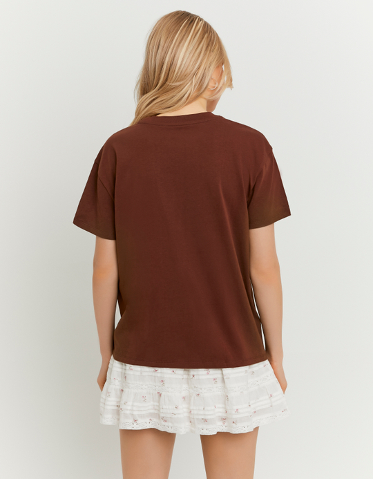 TALLY WEiJL, Brown Printed Cotton T-shirt for Women