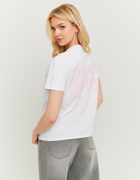 TALLY WEiJL, White Printed Cotton T-shirt for Women