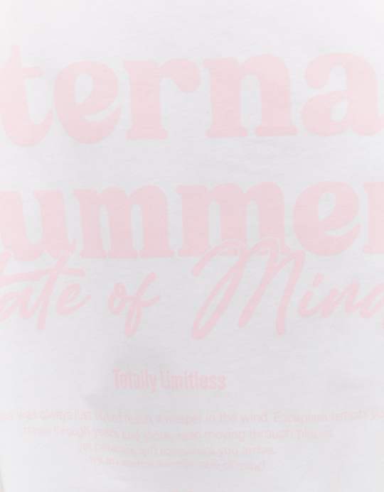 TALLY WEiJL, White Printed Cotton T-shirt for Women