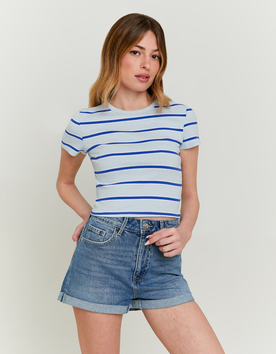 TALLY WEiJL, T-shirt Basic Μπλε for Women