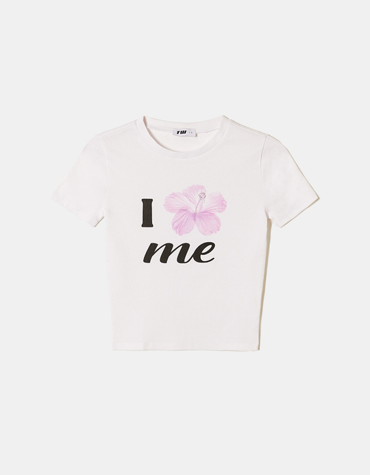 TALLY WEiJL, Weißes T-Shirt mit Print for Women