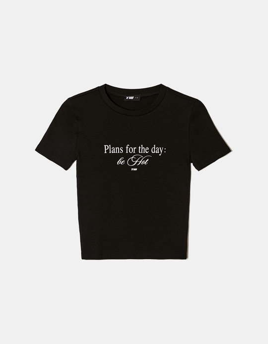 TALLY WEiJL, T-shirt Μαύρο με στάμπα for Women