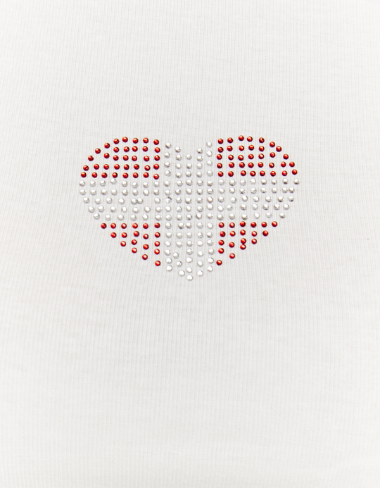 TALLY WEiJL, White Printed Cropped T-shirt for Women