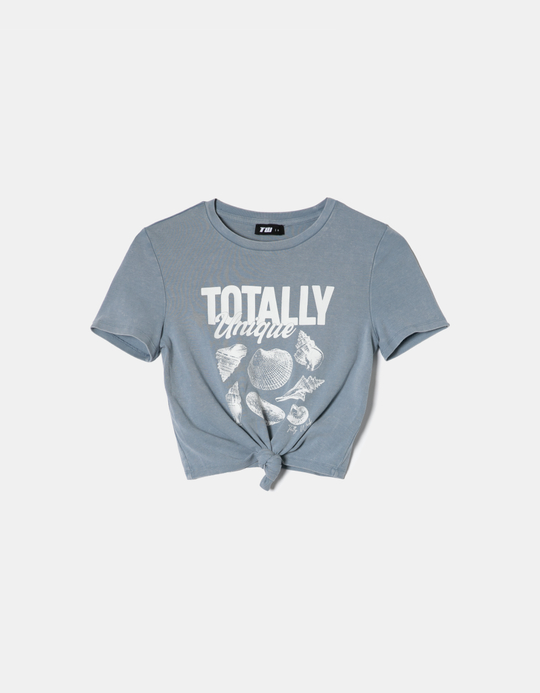 TALLY WEiJL, Blue Knotted T-shirt for Women