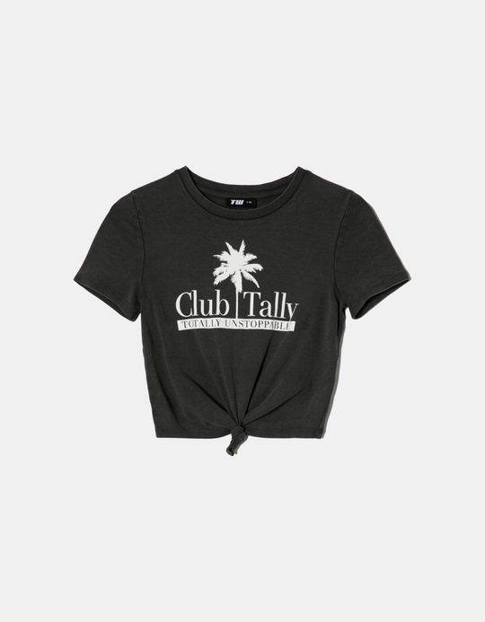 TALLY WEiJL, Dark Grey Knotted T-shirt for Women