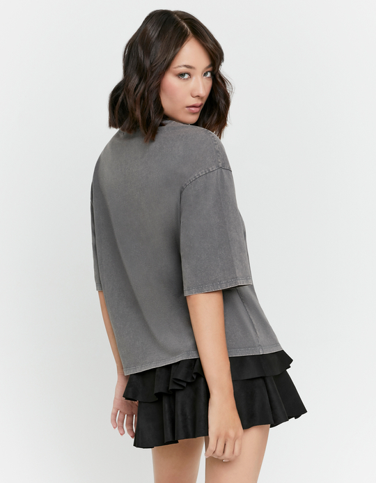 TALLY WEiJL, T Shirt Gris Imprimé for Women
