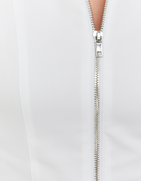 TALLY WEiJL, White Zip Up Top for Women