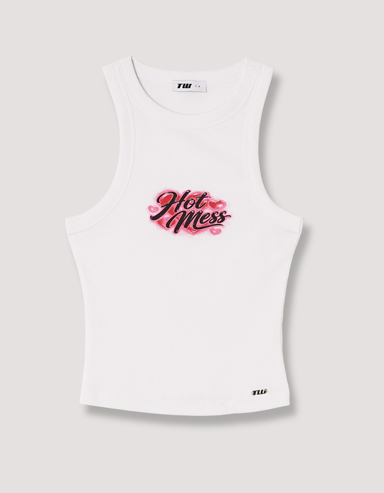 TALLY WEiJL, Weißes Print Tank Top for Women