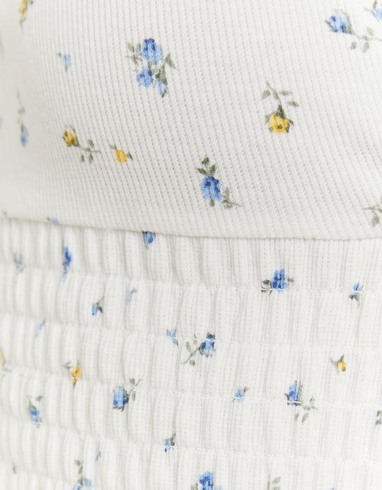 TALLY WEiJL, Floral Top with Ruched Waist for Women
