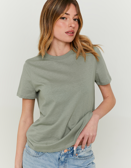 TALLY WEiJL, Grünes Basic-T-Shirt for Women