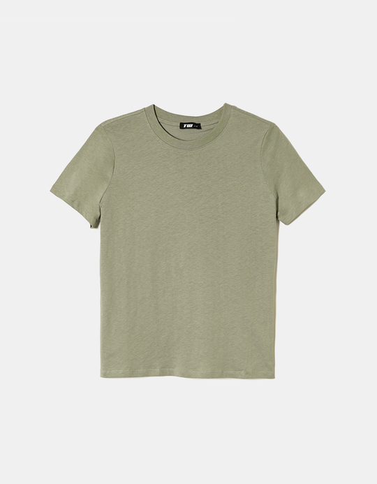 TALLY WEiJL, Grünes Basic-T-Shirt for Women
